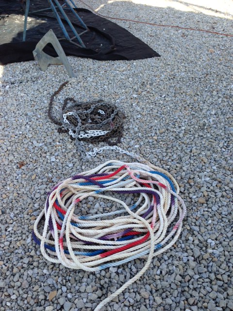 chain and rope - double marked and ready to go back into it's home :)