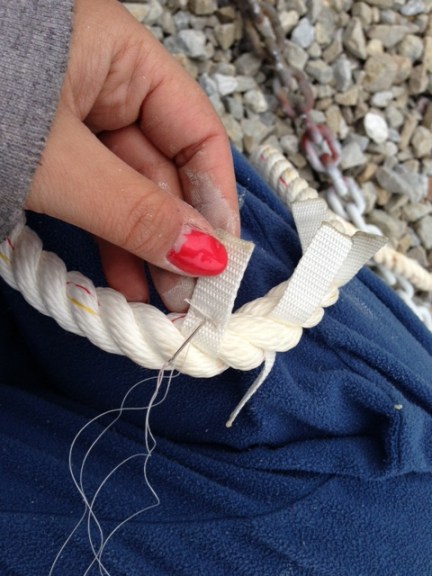 tabs sewn on at every 20 feet!