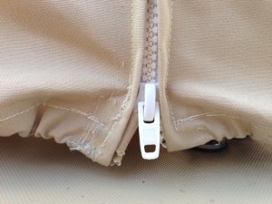 shock chord + struggling machines + hand sewing = ugly, ugly yuck!