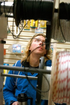 Pelican Marine was a short walk away. JR bought a bunch of line to re-tie our fenders.