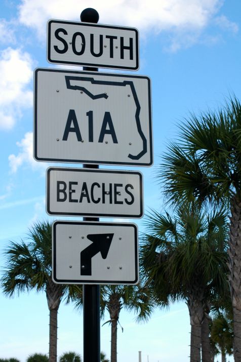 One of the first signs we saw as we stepped foot on land, A1A!  Had Vanilla Ice stuck in our heads all weekend long!