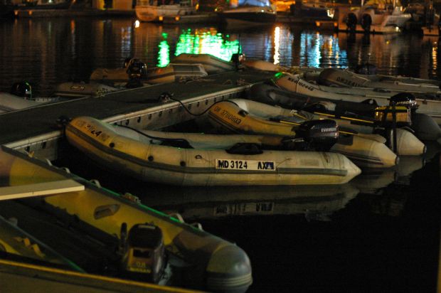 St. Augustine Municipal Marina had the most crowded dinghy dock we’ve seen so far.  It was quite an adventure going in and out at night!