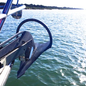 Our anchor on bow roller
