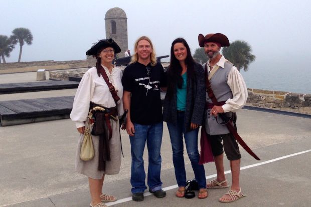 We met up with our friends, Dan and Jaye, who we know from Annapolis.  They gave us a tour of the town in their pirate attire!  How many of you can say you had a pleasurable and personal pirate tour of St. Augustine!?