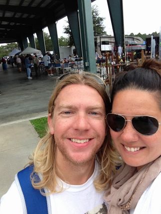Us at the Nautical Flea Market.