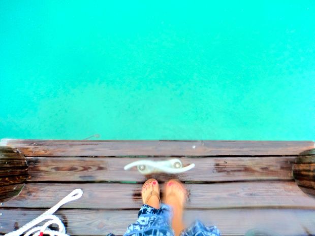 Today was rainy. This is the dock our boat is tied to.