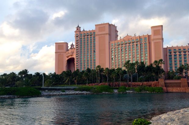 View of Atlantis from the "cheap" dock. $4/ft per night! Yikes!
