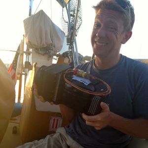 JR holding the most expensive marine fridge in all of the land!