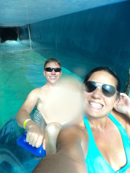 Floating through the shark tank.