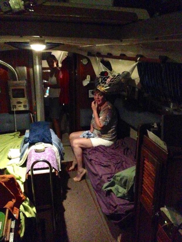 "We have to sleep here!?"