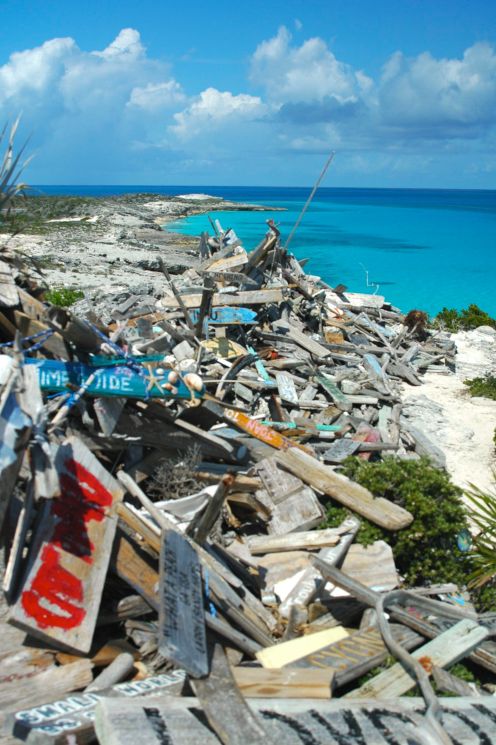 The pile of treasures on top of Boo Boo Hill.