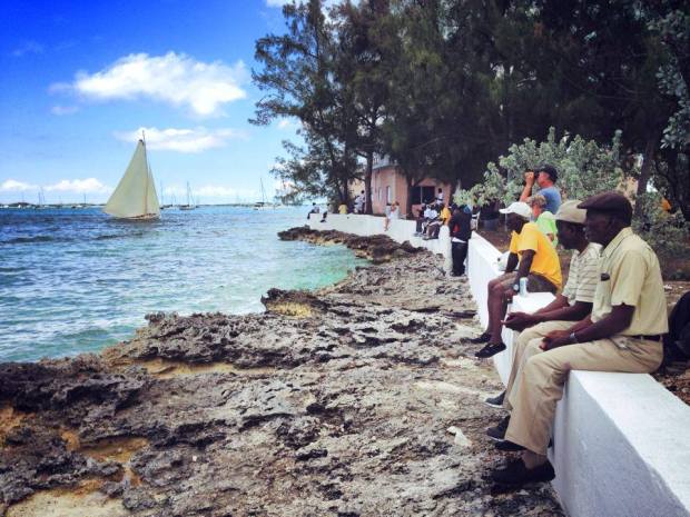 Watching from Regatta Point.