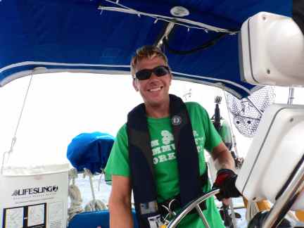 Me being excited because we made it to the inlet. I didn't sleep much so I was a little delirious.