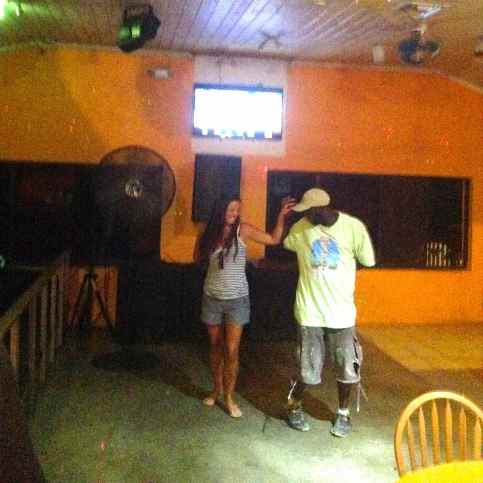 Dancing with the nice painting guy :)