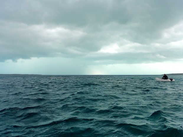 These clouds rolled in, the air turned cold, and we rushed back home!