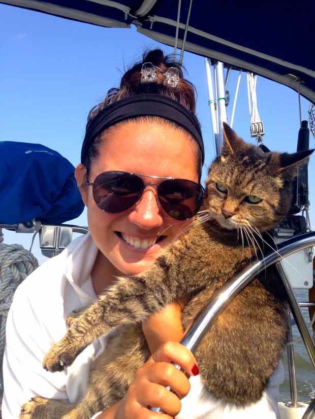 Me and Leo, driving to Broad Creek, NC.