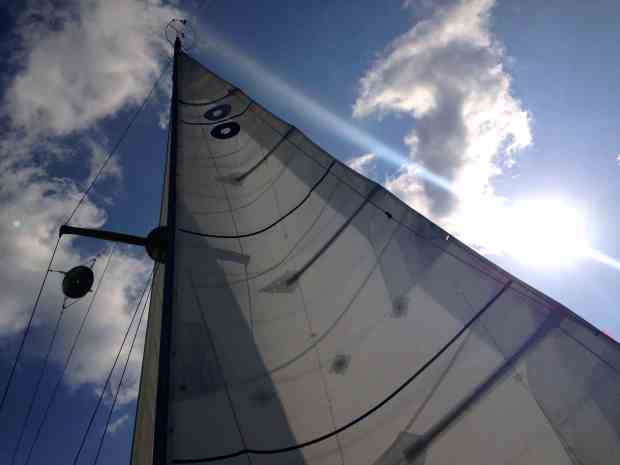 Sailing in the Cape Fear River, NC.