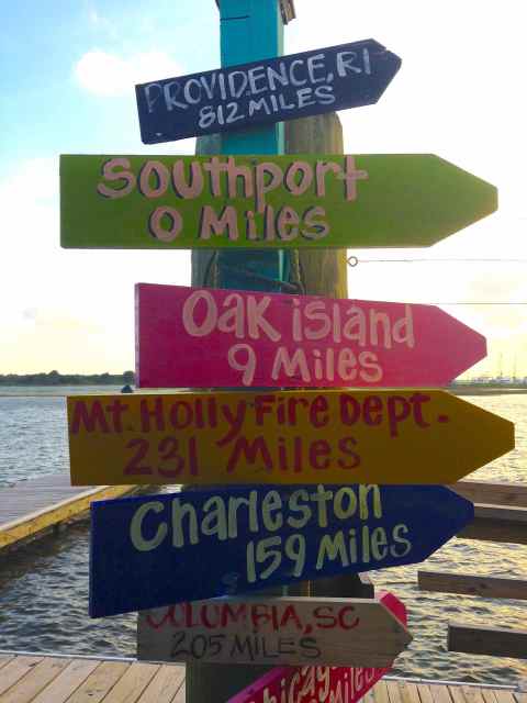 A sign at Fishy Fishy.  You know you're in a beach town when you see a sign like this.  Makes me miss George Town <3