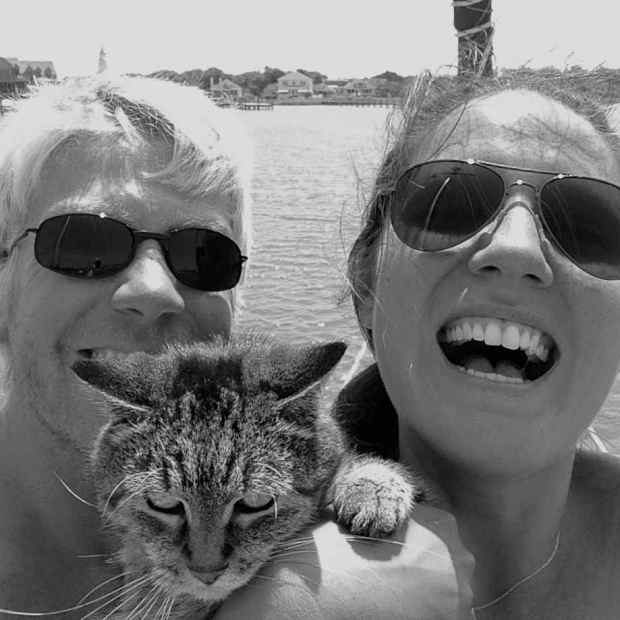 We made it to Ocracoke. Amazing. You can kinda' see the lighthouse sticking out of JR's head. The smiles are legit, man.