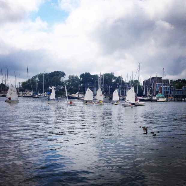 Baby sailors, gettin' their practice on!