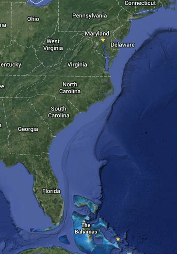 The starting and turnaround point of the trip