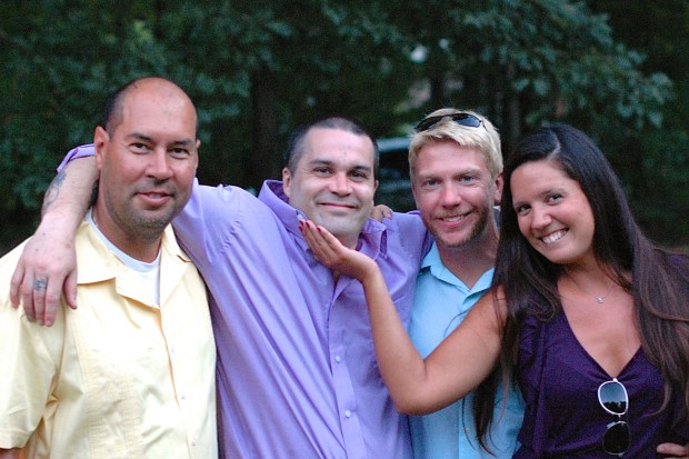 We also made it in time to attend my beautiful cousin's wedding...  The groom is the fella in the purple.  The yella fella is also my cousin.  You know the beautiful boy in blue <3