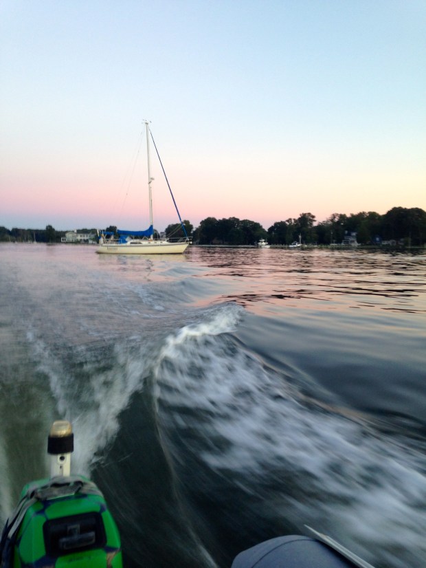 Speeding away from Journey for dinner at Thursdays.