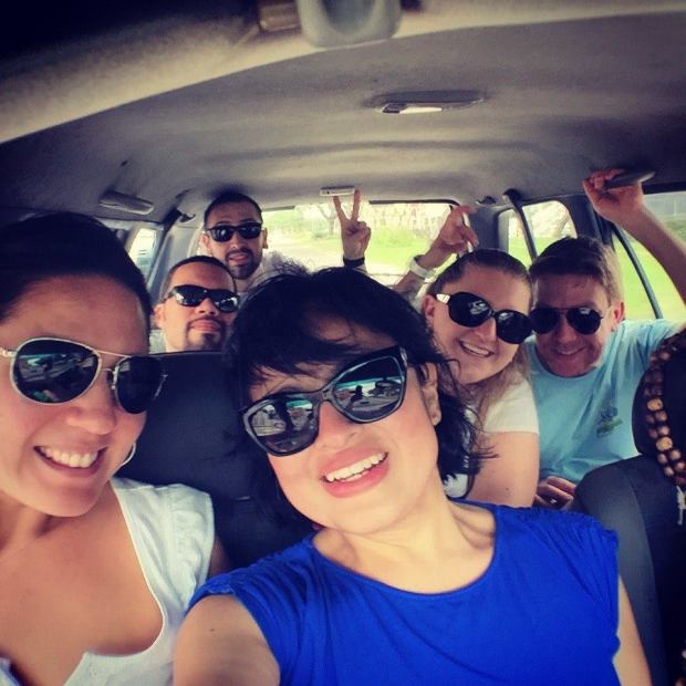 Finding a cab for 6 is easy if you're willing to cram in!