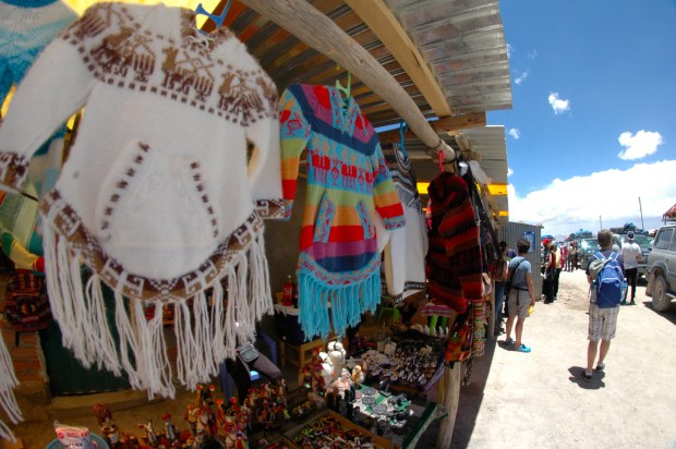 Uyuni - Colchani market.  The entrance into the salt flats.
