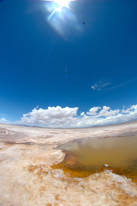 Uyuni - The bubbly, muddy water under the salt.