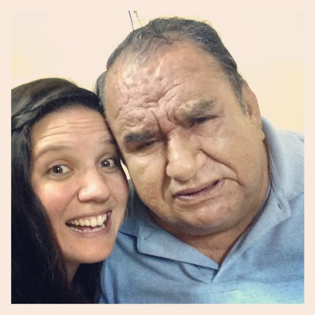 This would be my daddy's "I'm so happy to see you, hija!" face.