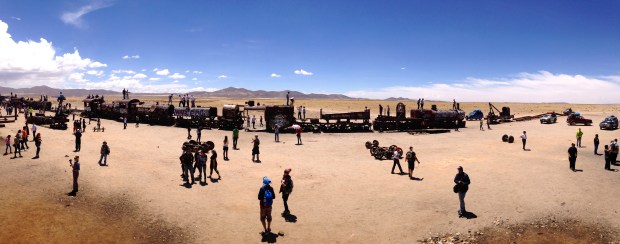 Uyuni - The train cemetery.  Really, just a tourist trap :)