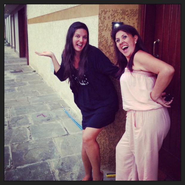 New Years goes on ALL NIGHT and all day the next day.  This is me and my cousin, Sylvia at party #2.  Wild.