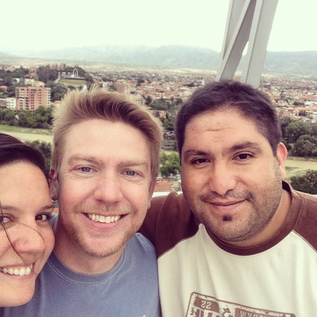 At another mirador with my cousin Alejandro (Luciano's Papa) and JR.